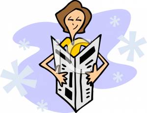 Washington Area Fcu Girl Reading Newspaper Clipart 1 Washington Area Fcu